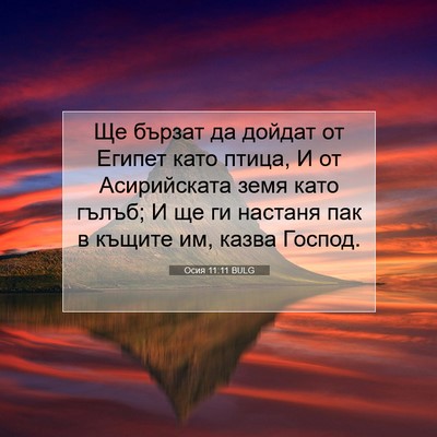 Picture 07 - Осия 11:11 BULG - Ще бързат да дойдат от - Bible Verse Picture