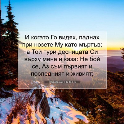 Picture 07 - Откровение 1:17 BULG - И когато Го видях, паднах - Bible Verse Picture