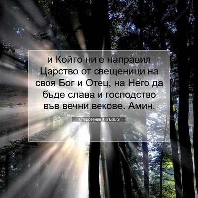 Picture 07 - Откровение 1:6 BULG - и Който ни е направил - Bible Verse Picture