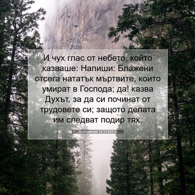 Picture 07 - Откровение 14:13 BULG - И чух глас от небето, който - Bible Verse Picture