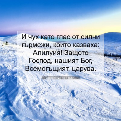 Picture 07 - Откровение 19:6 BULG - И чух като глас от силни - Bible Verse Picture