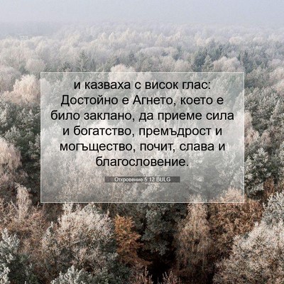 Picture 07 - Откровение 5:12 BULG - и казваха с висок глас: - Bible Verse Picture