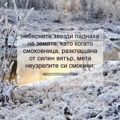Picture 07 - Откровение 6:13 BULG - небесните звезди паднаха - Bible Verse Picture