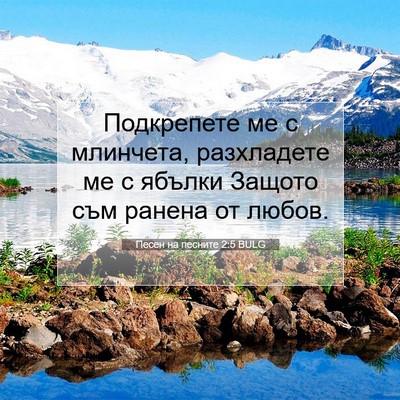Picture 07 - Песен на песните 2:5 BULG - Подкрепете ме с млинчета, - Bible Verse Picture