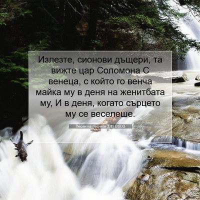 Picture 07 - Песен на песните 3:11 BULG - Излезте, сионови дъщери, та - Bible Verse Picture