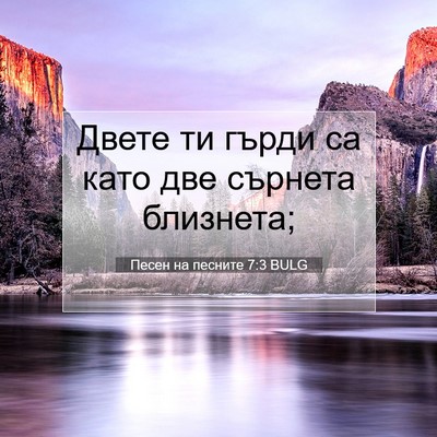 Picture 07 - Песен на песните 7:3 BULG - Двете ти гърди са като две - Bible Verse Picture