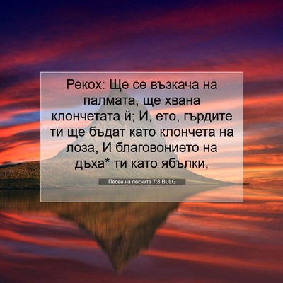 Picture 07 - Песен на песните 7:8 BULG - Рекох: Ще се възкача на - Bible Verse Picture