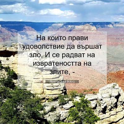 Picture 07 - Притчи 2:14 BULG - На които прави удоволствие - Bible Verse Picture