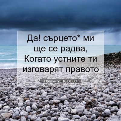 Picture 07 - Притчи 23:16 BULG - Да! сърцето* ми ще се радва, - Bible Verse Picture