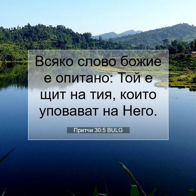 Picture 07 - Притчи 30:5 BULG - Всяко слово божие е - Bible Verse Picture