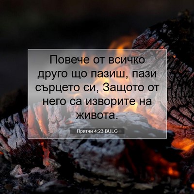 Picture 07 - Притчи 4:23 BULG - Повече от всичко друго що - Bible Verse Picture