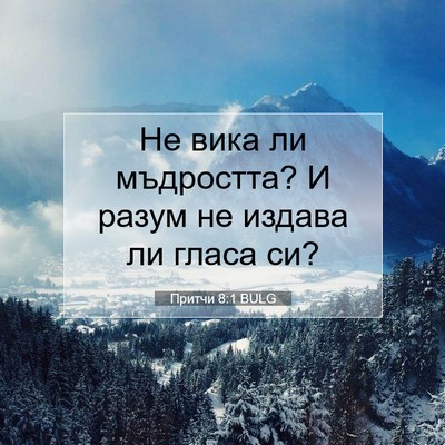 Picture 07 - Притчи 8:1 BULG - Не вика ли мъдростта? И - Bible Verse Picture