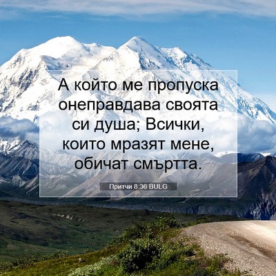 Picture 07 - Притчи 8:36 BULG - А който ме пропуска - Bible Verse Picture