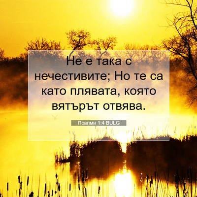 Picture 07 - Псалми 1:4 BULG - Не е така с нечестивите; Но - Bible Verse Picture