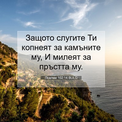 Picture 07 - Псалми 102:14 BULG - Защото слугите Ти копнеят - Bible Verse Picture