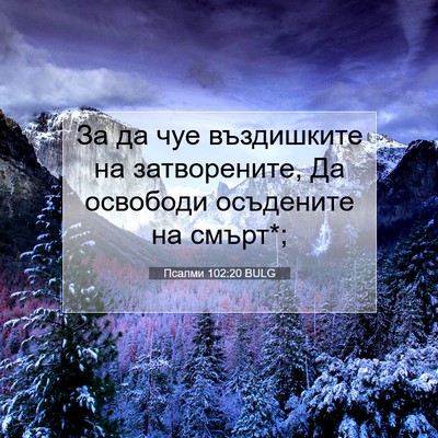 Picture 07 - Псалми 102:20 BULG - За да чуе въздишките на - Bible Verse Picture