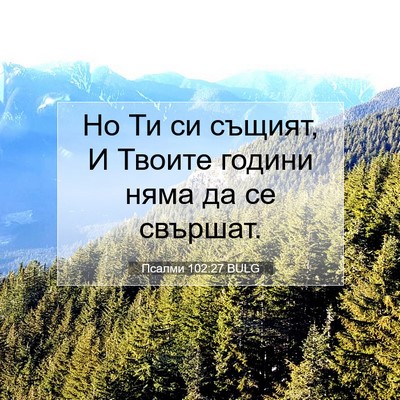 Picture 07 - Псалми 102:27 BULG - Но Ти си същият, И Твоите - Bible Verse Picture