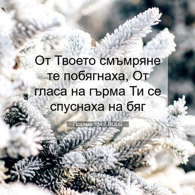 Picture 07 - Псалми 104:7 BULG - От Твоето смъмряне те - Bible Verse Picture