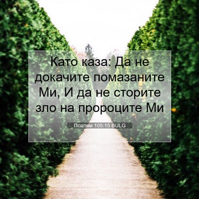 Picture 07 - Псалми 105:15 BULG - Като каза: Да не докачите - Bible Verse Picture