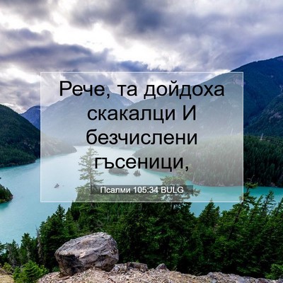 Picture 07 - Псалми 105:34 BULG - Рече, та дойдоха скакалци И - Bible Verse Picture