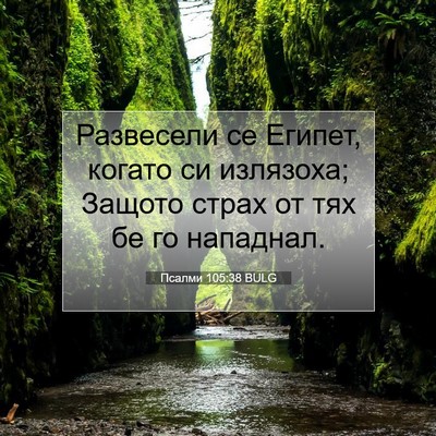 Picture 07 - Псалми 105:38 BULG - Развесели се Египет, - Bible Verse Picture