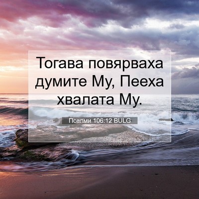 Picture 07 - Псалми 106:12 BULG - Тогава повярваха думите - Bible Verse Picture