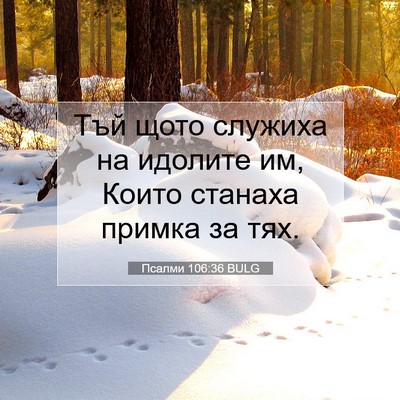 Picture 07 - Псалми 106:36 BULG - Тъй щото служиха на - Bible Verse Picture