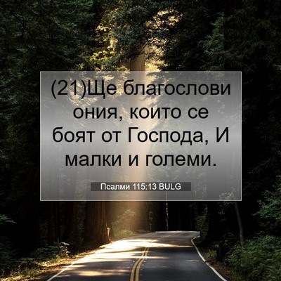 Picture 07 - Псалми 115:13 BULG - (21)Ще благослови ония, - Bible Verse Picture