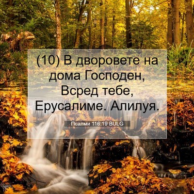 Picture 07 - Псалми 116:19 BULG - (10) В дворовете на дома - Bible Verse Picture