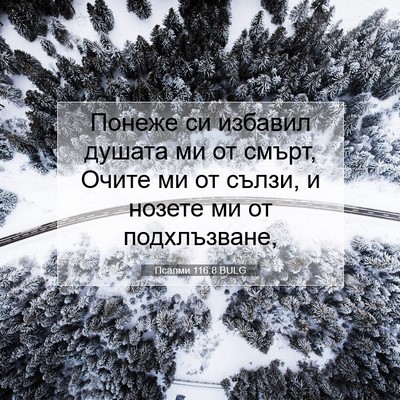Picture 07 - Псалми 116:8 BULG - Понеже си избавил душата - Bible Verse Picture