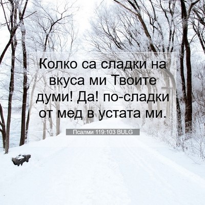 Picture 07 - Псалми 119:103 BULG - Колко са сладки на вкуса ми - Bible Verse Picture