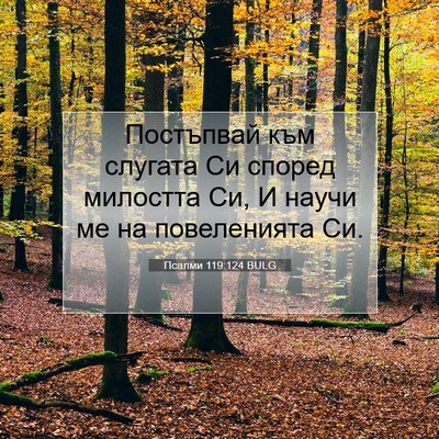 Picture 07 - Псалми 119:124 BULG - Постъпвай към слугата Си - Bible Verse Picture