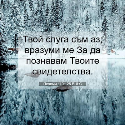 Picture 07 - Псалми 119:125 BULG - Твой слуга съм аз; вразуми - Bible Verse Picture