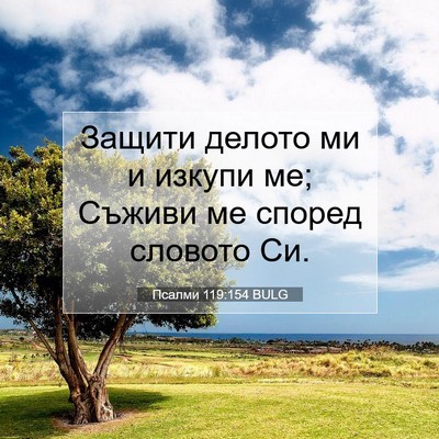 Picture 07 - Псалми 119:154 BULG - Защити делото ми и изкупи - Bible Verse Picture