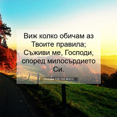 Picture 07 - Псалми 119:159 BULG - Виж колко обичам аз Твоите - Bible Verse Picture