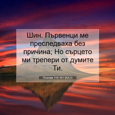 Picture 07 - Псалми 119:161 BULG - Шин. Първенци ме - Bible Verse Picture