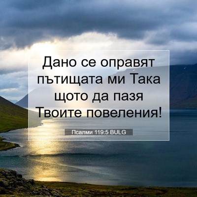 Picture 07 - Псалми 119:5 BULG - Дано се оправят пътищата - Bible Verse Picture