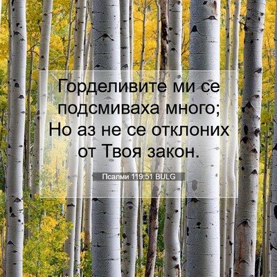 Picture 07 - Псалми 119:51 BULG - Горделивите ми се - Bible Verse Picture