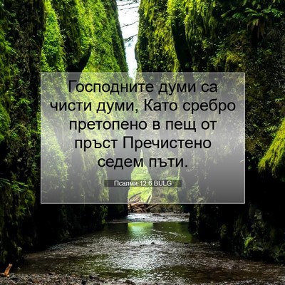 Picture 07 - Псалми 12:6 BULG - Господните думи са чисти - Bible Verse Picture