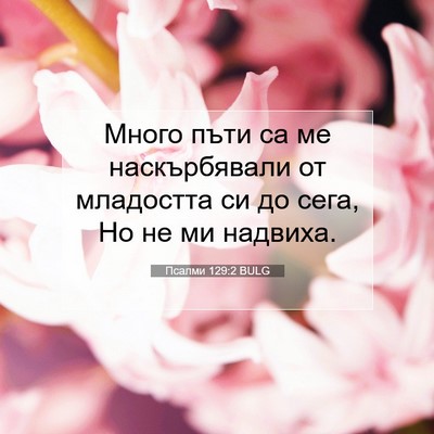 Picture 07 - Псалми 129:2 BULG - Много пъти са ме - Bible Verse Picture