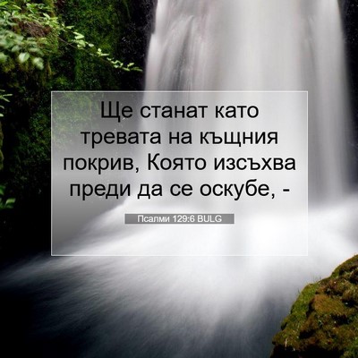 Picture 07 - Псалми 129:6 BULG - Ще станат като тревата на - Bible Verse Picture