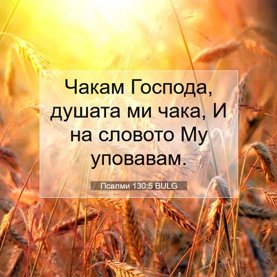 Picture 07 - Псалми 130:5 BULG - Чакам Господа, душата ми - Bible Verse Picture