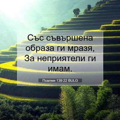 Picture 07 - Псалми 139:22 BULG - Със съвършена образа ги - Bible Verse Picture