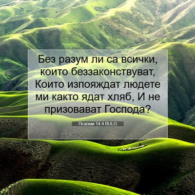 Picture 07 - Псалми 14:4 BULG - Без разум ли са всички, - Bible Verse Picture