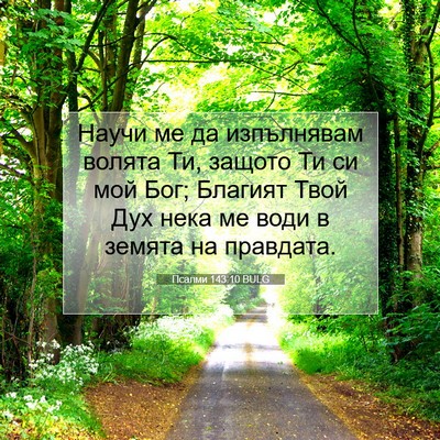 Picture 07 - Псалми 143:10 BULG - Научи ме да изпълнявам - Bible Verse Picture