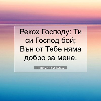 Picture 07 - Псалми 16:2 BULG - Рекох Господу: Ти си Господ - Bible Verse Picture