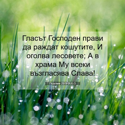 Picture 07 - Псалми 29:9 BULG - Гласът Господен прави да - Bible Verse Picture