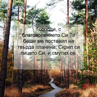 Picture 07 - Псалми 30:7 BULG - Господи, с благоволението - Bible Verse Picture