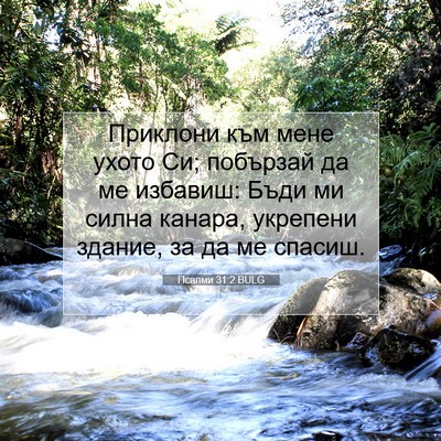 Picture 07 - Псалми 31:2 BULG - Приклони към мене ухото Си; - Bible Verse Picture