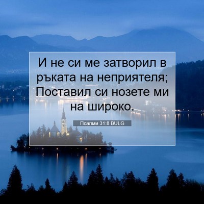 Picture 07 - Псалми 31:8 BULG - И не си ме затворил в - Bible Verse Picture